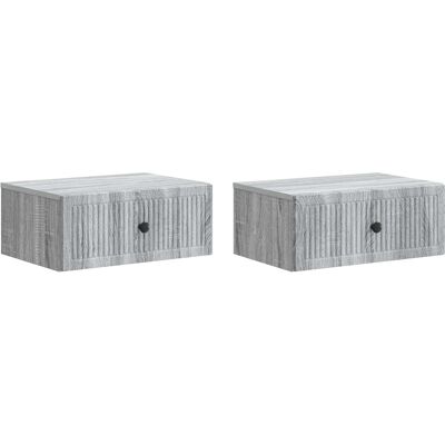 VIDAXL Armadio Da Notte 2 Pz Grigio Sonoma 49 X 34,5 X 20 Cm VIDAXL Armadio Da Notte 2 Pz Grigio Sonoma 49 X 34,5 X 20 Cm