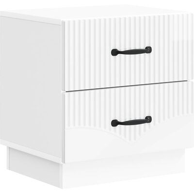 VIDAXL Armadio Da Notte Con Cassetto Bianco Lucido 43 X 34,5 X VIDAXL Armadio Da Notte Con Cassetto Bianco Lucido 43 X 34,5 X