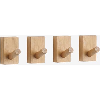 SKLUM Set Di 4 Appendiabiti Da Parete In Legno Drura SKLUM Set Di 4 Appendiabiti Da Parete In Legno Drura