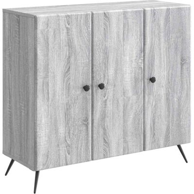 VIDAXL Credenza Grigio Sonoma 89 X 34,5 X 80 Cm Legno Ingegnerizzato VIDAXL Credenza Grigio Sonoma 89 X 34,5 X 80 Cm Legno Ingegnerizzato