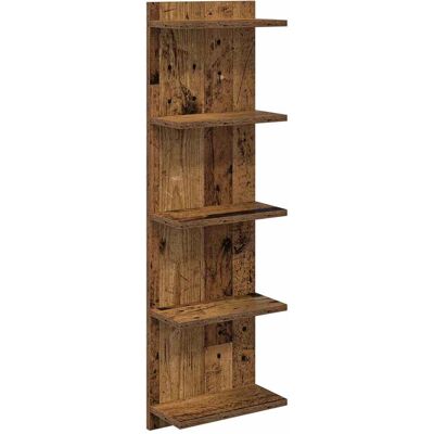 VIDAXL Scaffale Da Parete Legno Antico 30 X 15 X 100 Cm VIDAXL Scaffale Da Parete Legno Antico 30 X 15 X 100 Cm