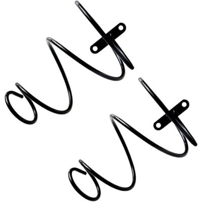 OEM Set Di 4 Portabottiglie A Spirale In Metallo Da Parete, Neri, Per Esporre Il Vino. OEM Set Di 4 Portabottiglie A Spirale In Metallo Da Parete, Neri, Per Esporre Il Vino.