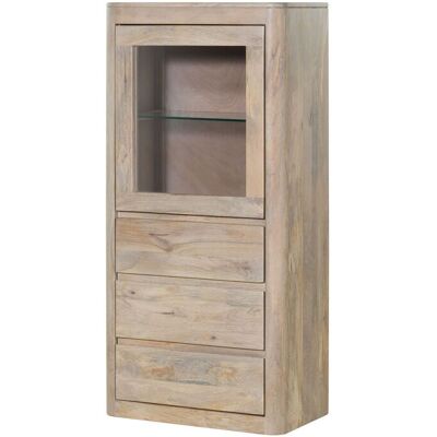 Massivmoebel24 Vetrina Mango Bianco Laccato 70x40x145 Cm Montato Toronto 308 Massivmoebel24 Vetrina Mango Bianco Laccato 70x40x145 Cm Montato Toronto 308