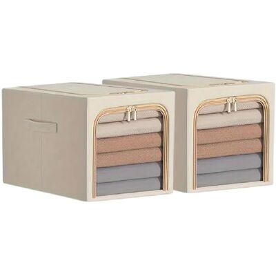 OEM Cesto Portaoggetti Con Finestra Trasparente, Scatola Per Riporre Vestiti, Scatola In Tessuto Per La Casa, Organizer Per Traslochi Di Abiti, Pieghevole, Cesto Portaoggetti Per Dormitorio, Bianco - 2 Pe OEM Cesto Portaoggetti Con Finestra Trasparente, Scatola Per Riporre Vestiti, Scatola In Tessuto Per La Casa, Organizer Per Traslochi Di Abiti, Pieghevole, Cesto Portaoggetti Per Dormitorio, Bianco - 2 Pe