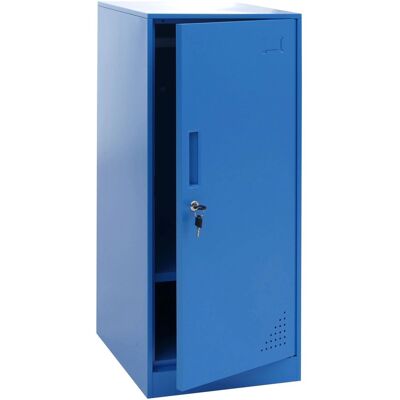 DÉCOSHOP26 Armadietto In Metallo Con Asta Appendiabiti E Ripiano Estraibile 90x38x45 Cm Acciaio Blu 040008959 DÉCOSHOP26 Armadietto In Metallo Con Asta Appendiabiti E Ripiano Estraibile 90x38x45 Cm Acciaio Blu 040008959