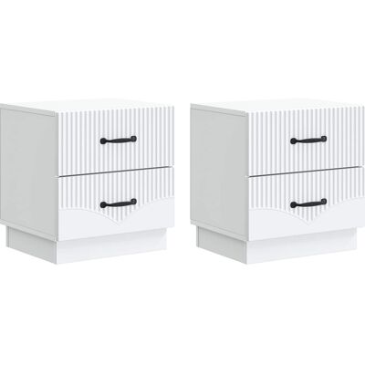 VIDAXL Armadio Da Notte Con Cassetto 2 Pcs Bianco 43 X 34,5 X VIDAXL Armadio Da Notte Con Cassetto 2 Pcs Bianco 43 X 34,5 X