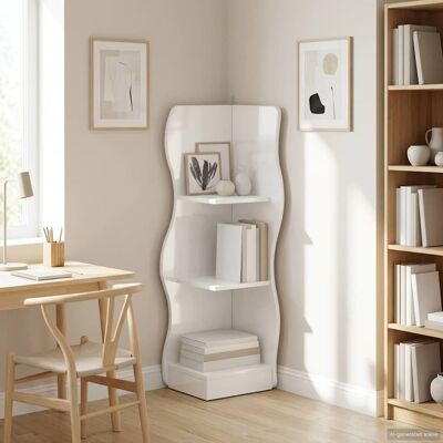VIDAXL Mensola Angolare Con Lo Scaffale Bianco Lucido 34 X 33 X VIDAXL Mensola Angolare Con Lo Scaffale Bianco Lucido 34 X 33 X
