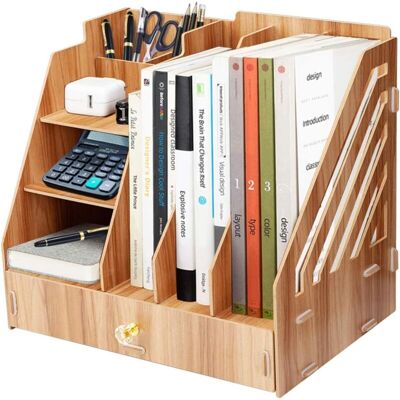 SIOKS Organizzatore Da Scrivania In Legno, Scaffale Multifunzionale Fai-da-te Per Ufficio, Portariviste Per Documenti, Lettere, File Per Ufficio, Casa Ed Ecologico SIOKS Organizzatore Da Scrivania In Legno, Scaffale Multifunzionale Fai-da-te Per Ufficio, Portariviste Per Documenti, Lettere, File Per Ufficio, Casa Ed Ecologico