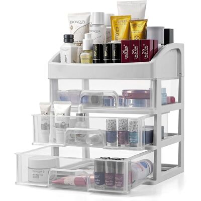 OEM Organizzatore Per Trucchi Con Cassetti - Contenitore Per Trucchi E Cosmetici Per Il Bagno - Contenitore Per La Toeletta - Scatola Portaoggetti A 3 Cassetti OEM Organizzatore Per Trucchi Con Cassetti - Contenitore Per Trucchi E Cosmetici Per Il Bagno - Contenitore Per La Toeletta - Scatola Portaoggetti A 3 Cassetti