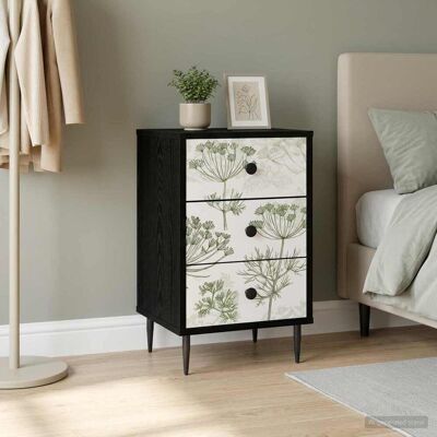 VIDAXL Armadio Da Notte Gotha Rovere Nero 36 X 33 X 61 Cm VIDAXL Armadio Da Notte Gotha Rovere Nero 36 X 33 X 61 Cm