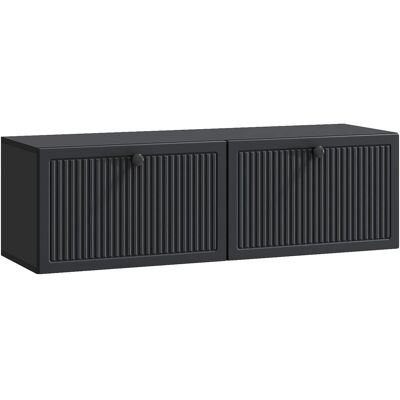 VIDAXL Mobile Porta Tv Da Muro Montaggio A Parete Nero 98 X 31 X VIDAXL Mobile Porta Tv Da Muro Montaggio A Parete Nero 98 X 31 X