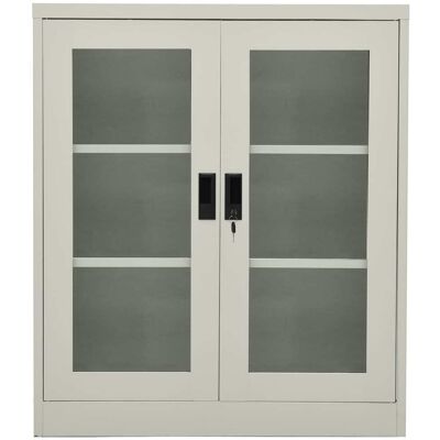 MAISON EXCLUSIVE - Armadio Per Ufficio Grigio Chiaro 90x40x105 Cm In Acciaio MAISON EXCLUSIVE - Armadio Per Ufficio Grigio Chiaro 90x40x105 Cm In Acciaio