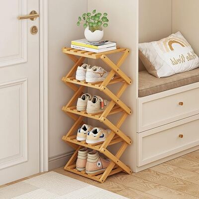 OEM Scarpiera Pieghevole, Organizer Verticale Per Scarpe In Bambù, Alta Per Piccoli Spazi, Scarpiera Stretta Multifunzionale Per Ingresso, Camera Da Letto, Corridoio, Color Legno, 5 Ripiani OEM Scarpiera Pieghevole, Organizer Verticale Per Scarpe In Bambù, Alta Per Piccoli Spazi, Scarpiera Stretta Multifunzionale Per Ingresso, Camera Da Letto, Corridoio, Color Legno, 5 Ripiani