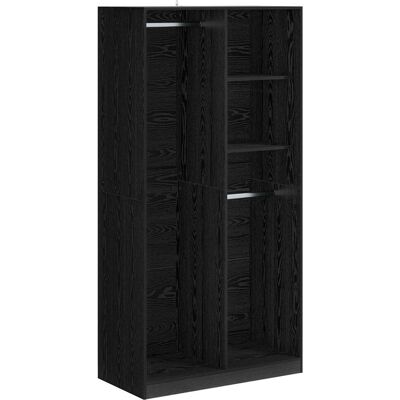 VIDAXL Guardaroba Rovere Nero 100 X 50 X 200 Cm Legno Ingegnerizzato VIDAXL Guardaroba Rovere Nero 100 X 50 X 200 Cm Legno Ingegnerizzato