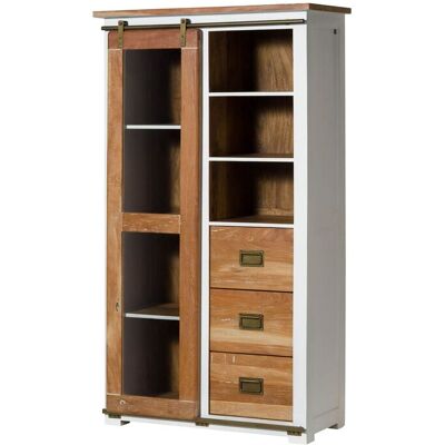 Massivmoebel24 Vetrina Mango Bianco Laccato 100x45x175 (bxtxh) Montato Railway 526 Massivmoebel24 Vetrina Mango Bianco Laccato 100x45x175 (bxtxh) Montato Railway 526
