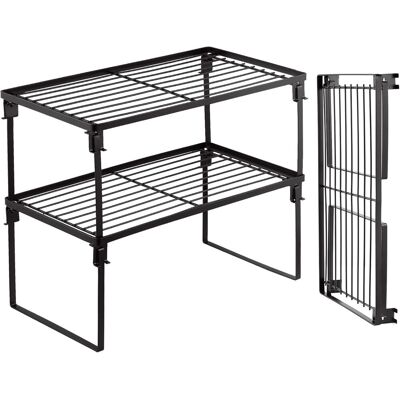 TIGREZY Set Di 2 Ripiani Impilabili Per La Cucina, Porta Spezie Pieghevole, Ripiano Per Piano Di Lavoro E Mobiletto Della Cucina TIGREZY Set Di 2 Ripiani Impilabili Per La Cucina, Porta Spezie Pieghevole, Ripiano Per Piano Di Lavoro E Mobiletto Della Cucina