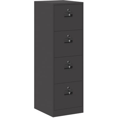 VIDAXL Armadio Per File Con Cassetto Geometrico Nero 44 X 50 X 139 Cm VIDAXL Armadio Per File Con Cassetto Geometrico Nero 44 X 50 X 139 Cm