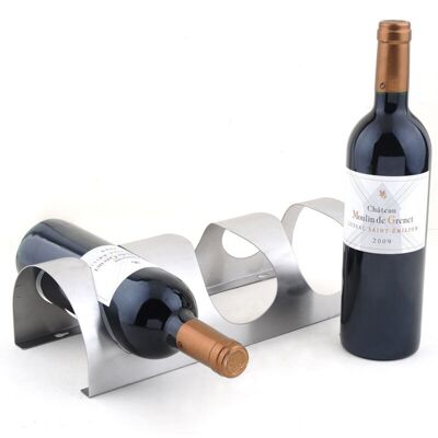 ENOWELIR Portabottiglie Da Parete Per 4 Bottiglie Di Vino In Acciaio Inossidabile – Ripiano Di Design Robusto Per La Cucina O Il Soggiorno ENOWELIR Portabottiglie Da Parete Per 4 Bottiglie Di Vino In Acciaio Inossidabile – Ripiano Di Design Robusto Per La Cucina O Il Soggiorno