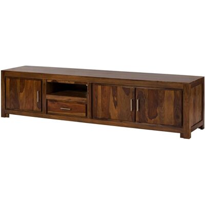 Massivmoebel24 Mobile Tv Sheesham Marrone Laccato 235x50x56 Cm Montato Metro Life 139 Massivmoebel24 Mobile Tv Sheesham Marrone Laccato 235x50x56 Cm Montato Metro Life 139