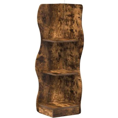 VIDAXL Mensola Angolare Con Lo Scaffale Rovere Fumo 34 X 33 X 102 Cm VIDAXL Mensola Angolare Con Lo Scaffale Rovere Fumo 34 X 33 X 102 Cm