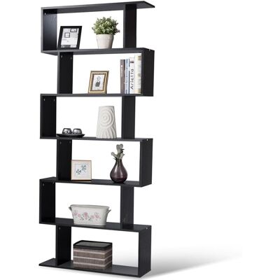 BAKAJI Libreria Design Moderna Scaffale 6 Ripiani 190x80x24cm Casa Ufficio Nero BAKAJI Libreria Design Moderna Scaffale 6 Ripiani 190x80x24cm Casa Ufficio Nero