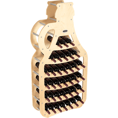 ORIGINAL LEGNO ITALIA Cantinetta Portabottiglie In Legno Scaffale Mobile Per Bottiglie Vino Made In Italy Mod. Fiasco Acero B.36 L75 X P25 X 150h ORIGINAL LEGNO ITALIA Cantinetta Portabottiglie In Legno Scaffale Mobile Per Bottiglie Vino Made In Italy Mod. Fiasco Acero B.36 L75 X P25 X 150h