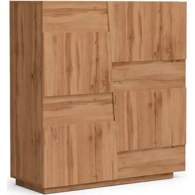 TOPQUALITY FURNITURE Madia Alta Rovere Wotan Credenza 4 Ante 3 Ripiani Legno Salvaspazio TOPQUALITY FURNITURE Madia Alta Rovere Wotan Credenza 4 Ante 3 Ripiani Legno Salvaspazio