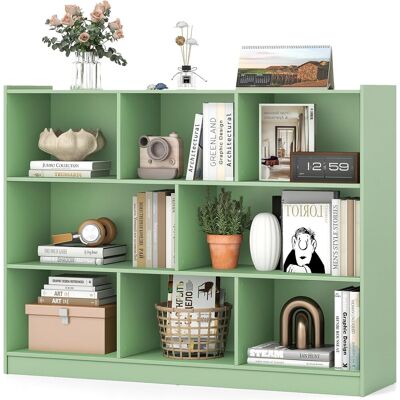 COSTWAY Scaffale Multiuso A 3 Livelli Per Bambini,mobiletto Espositore Moderno A 8 Cubi,verde COSTWAY Scaffale Multiuso A 3 Livelli Per Bambini,mobiletto Espositore Moderno A 8 Cubi,verde