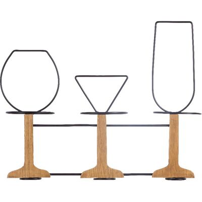 AD TREND Portabottiglie Da Parete In Legno Mdf E Metallo 3 Posti 35,5 X 10,5 X 30,5 Cm AD TREND Portabottiglie Da Parete In Legno Mdf E Metallo 3 Posti 35,5 X 10,5 X 30,5 Cm