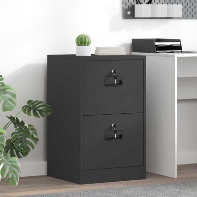 VIDAXL Armadio Per File Con Cassetto Nero 45,5 X 42 X 74,5 Cm VIDAXL Armadio Per File Con Cassetto Nero 45,5 X 42 X 74,5 Cm