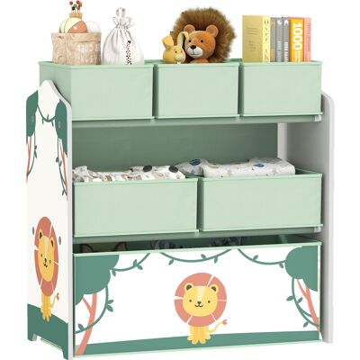 TORMATOR Scaffale Portagiochi Bambini Mobile Porta Giocattoli 3 Livelli, Verde TORMATOR Scaffale Portagiochi Bambini Mobile Porta Giocattoli 3 Livelli, Verde