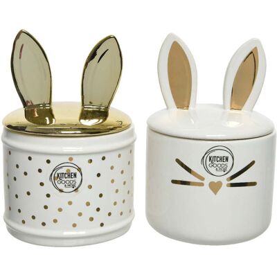 ALTRO Peragashop - Contenitore In Ceramica Gatto/coniglio Con Orecchie 10x10x15cm Accessori Casa ALTRO Peragashop - Contenitore In Ceramica Gatto/coniglio Con Orecchie 10x10x15cm Accessori Casa