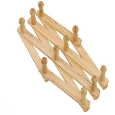 DPZO Appendiabiti Estensibile In Legno, Gancio A Soffietto Da Parete Per Appendere Cappelli, Berretti, Tazze, Cappotti, Borse, Tazze Da Caffè, Ideale Per Ingresso, Corridoio, Sala Da Pranzo DPZO Appendiabiti Estensibile In Legno, Gancio A Soffietto Da Parete Per Appendere Cappelli, Berretti, Tazze, Cappotti, Borse, Tazze Da Caffè, Ideale Per Ingresso, Corridoio, Sala Da Pranzo