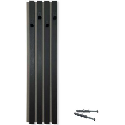 OEM Gruccia Appendiabiti In Legno Lamele 98cm Modulo 24cm Nero OEM Gruccia Appendiabiti In Legno Lamele 98cm Modulo 24cm Nero
