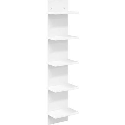 VIDAXL Scaffale Da Parete Bianco 22 X 15 X 100 Cm Legno Ingegnerizzato VIDAXL Scaffale Da Parete Bianco 22 X 15 X 100 Cm Legno Ingegnerizzato