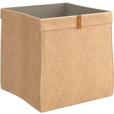 BOX & BEYOND Cestino Grande In Sughero Spaceo Kub Beige H.31 X L.31 X P.31 Cm BOX & BEYOND Cestino Grande In Sughero Spaceo Kub Beige H.31 X L.31 X P.31 Cm