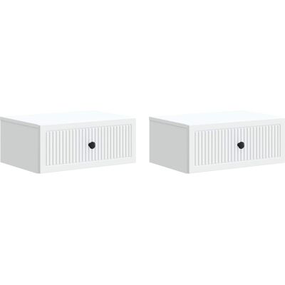 VIDAXL Armadio Da Notte Con Cassetto 2 Pcs Bianco 49 X 34,5 X 20 VIDAXL Armadio Da Notte Con Cassetto 2 Pcs Bianco 49 X 34,5 X 20