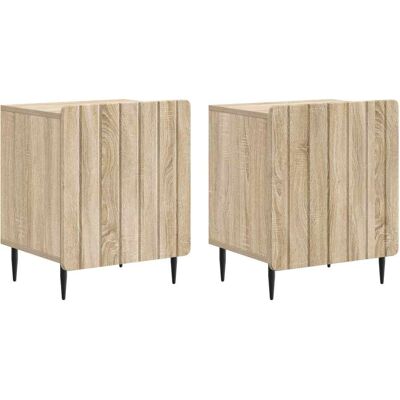VIDAXL Armadio Da Notte 2 Pcs Rovere Sonoma 43 X 34,5 X 52 Cm VIDAXL Armadio Da Notte 2 Pcs Rovere Sonoma 43 X 34,5 X 52 Cm