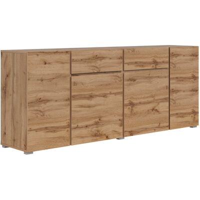 PETITS-MEUBLES Buffet 4 Ante 2 Cassetti Maxis Marrone 78cm PETITS-MEUBLES Buffet 4 Ante 2 Cassetti Maxis Marrone 78cm