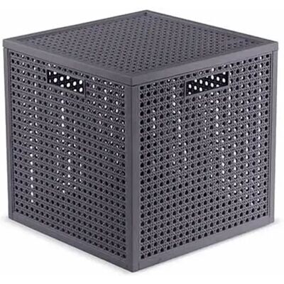 IPERBRIKO Cesto Curver Kaya Cubo Blu Grigio 19l Cm 28x28x28 H IPERBRIKO Cesto Curver Kaya Cubo Blu Grigio 19l Cm 28x28x28 H