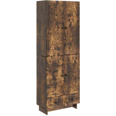 VIDAXL Set Di Armadi 2 Pz Rovere Fumo Legno Ingegnerizzato VIDAXL Set Di Armadi 2 Pz Rovere Fumo Legno Ingegnerizzato