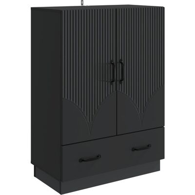 VIDAXL Credenza Nero 66 X 34,5 X 92 Cm Legno Ingegnerizzato VIDAXL Credenza Nero 66 X 34,5 X 92 Cm Legno Ingegnerizzato