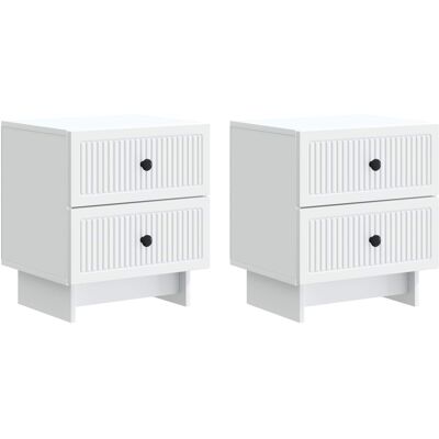 VIDAXL Armadio Da Notte Con Cassetto 2 Pcs Bianco 43 X 34,5 X VIDAXL Armadio Da Notte Con Cassetto 2 Pcs Bianco 43 X 34,5 X