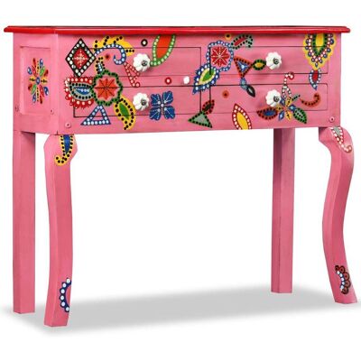 HELLOSHOP26 Buffet Credenza Mobile Consolle Contenitore Legno Massello Di Mango Dipinto A Mano Di Rosa 4402021 HELLOSHOP26 Buffet Credenza Mobile Consolle Contenitore Legno Massello Di Mango Dipinto A Mano Di Rosa 4402021