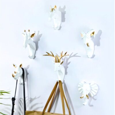 OEM 6 Ganci Appendiabiti Da Parete A Forma Di Testa Di Animale (cervo, Elefante, Capra) - Ganci Decorativi Creativi In Resina Stile Retrò Vintage Per Porta, Ingresso, Camera Da Letto, Bagno, Oro Bianco -c OEM 6 Ganci Appendiabiti Da Parete A Forma Di Testa Di Animale (cervo, Elefante, Capra) - Ganci Decorativi Creativi In Resina Stile Retrò Vintage Per Porta, Ingresso, Camera Da Letto, Bagno, Oro Bianco -c