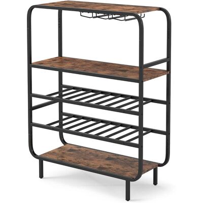 HELLOSHOP26 Portabottiglie Per 16 Bottiglie 90 X 35 X 117 Cm Portabicchieri Ergonomico Stile Rustico Realizzato In Metallo E Truciolato 200017203 HELLOSHOP26 Portabottiglie Per 16 Bottiglie 90 X 35 X 117 Cm Portabicchieri Ergonomico Stile Rustico Realizzato In Metallo E Truciolato 200017203