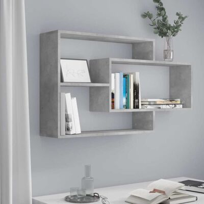 vidaXL Scaffale a Parete Grigio Cemento - Scaffale vidaXL Scaffale a Parete Grigio Cemento - Scaffale