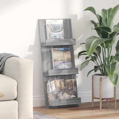 VIDAXL Scaffale Per Riviste Grigio Sonoma 43 X 11 X 102 Cm VIDAXL Scaffale Per Riviste Grigio Sonoma 43 X 11 X 102 Cm