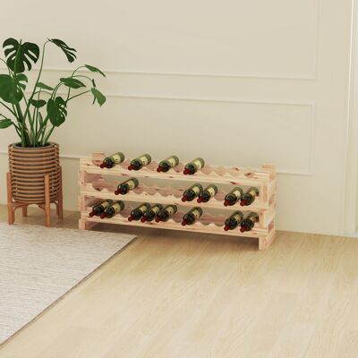 PZCC Portabottiglie Per 36 Bottiglie, Ripiano Portabottiglie Con 3 Ripiani Regolabili, 114×28×42,5 Cm, Legno Naturale PZCC Portabottiglie Per 36 Bottiglie, Ripiano Portabottiglie Con 3 Ripiani Regolabili, 114×28×42,5 Cm, Legno Naturale