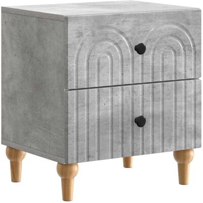 VIDAXL Armadio Da Notte Con Cassetto Grigio Cemento 43 X 34,5 X 48 Cm VIDAXL Armadio Da Notte Con Cassetto Grigio Cemento 43 X 34,5 X 48 Cm